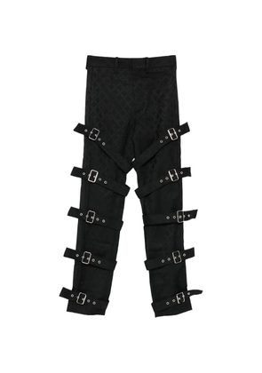 Charles Jeffrey Loverboy buckled jacquard trousers - Black