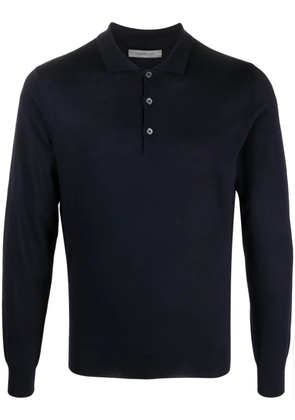 Corneliani 120's virgin wool polo shirt - Blue