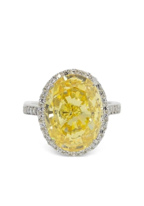 Fantasia by Deserio oval centre ring - Silver