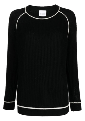 Madeleine Thompson contrasting-edge knitted jumper - Black