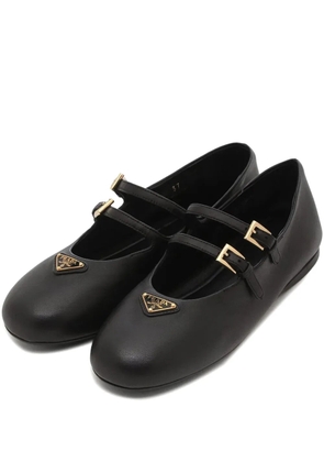 Prada strap buckle ballet flats - Black