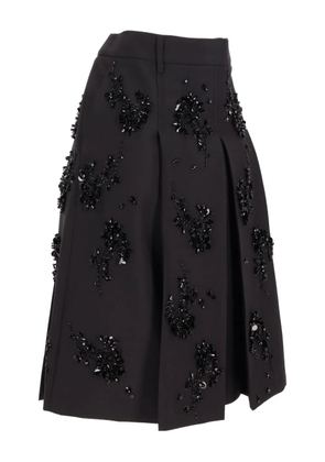 Miu Miu pleated embellished skirt - Black