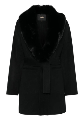 Maje double-faced midi coat - Black