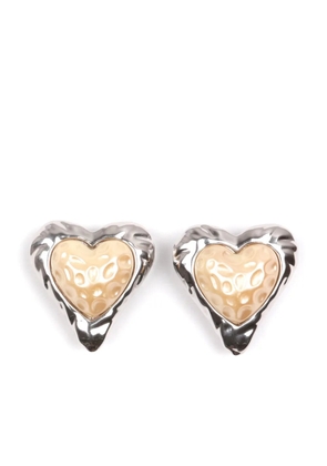 JULIETTA Heart clip-on stud earrings - Silver
