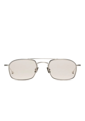 Peter And May double-bridge rectangle sunglasses - Silver