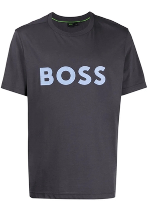 BOSS logo-print cotton T-shirt - Grey