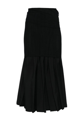 ASPESI asymmetric maxi skirt - Black