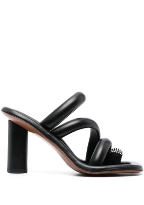 AMBUSH crystal-embellished leather sandals - Black