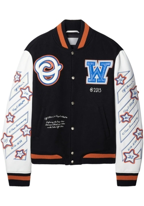 Off-White patchwork bomber jacket - Black