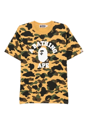 A BATHING APE® logo printed T-shirt - Yellow