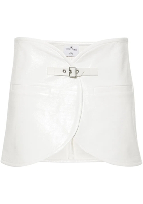Courrèges Ellipse vinyl mini skirt - White