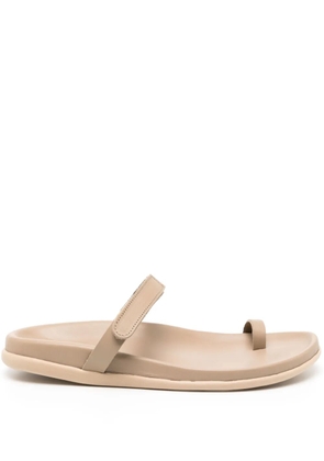 Ancient Greek Sandals leather ring flip flops - Neutrals