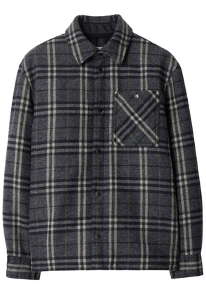 Burberry checked wool shirt - Black