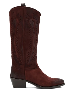 Sartore suede cowboy boots - Brown