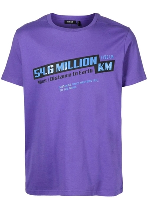 FIVE CM Mars to Earth graphic T-shirt - Purple