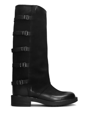 Metisse 45mm leather boots - Black