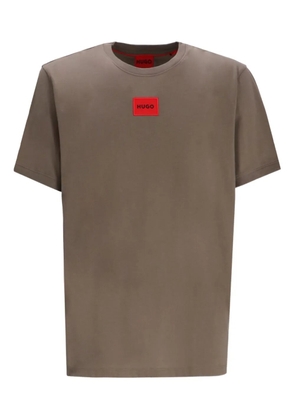 HUGO logo-patch T-shirt - Brown