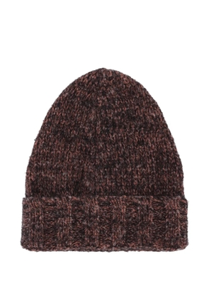 Laneus ribbed beanie hat - Brown