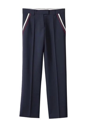 Miu Miu stripe-detail trousers - F0124 NAVY