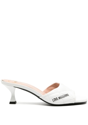 Love Moschino 65mm logo-print sandals - White