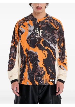 PUMA Lafrancé marble-print mesh jersey - Orange