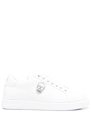 Philipp Plein Skull-plaque low-top sneakers - White
