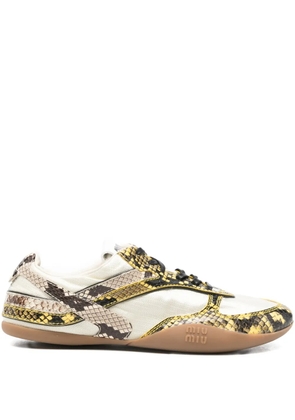 Miu Miu snakeskin sneakers - Neutrals