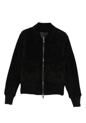 Giorgio Brato flap-pocket zip-front suede jacket - Black