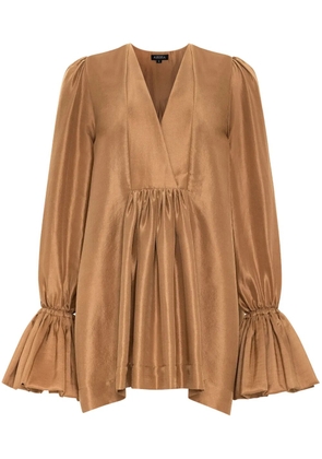 AZEEZA Lupin silk minidress - Brown