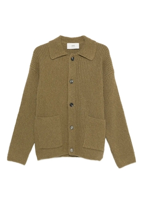 AMI Paris ribbed cardigan - Green
