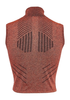 Prada Pre-Owned geometric-pattern knitted top - Orange