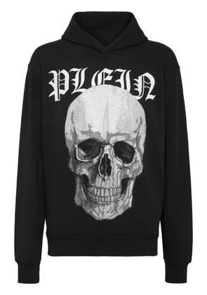 Philipp Plein skull-print rhinestone-embellished hoodie - Black