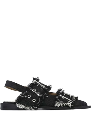 GANNI denim ballet flats - Black