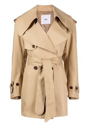 JNBY belted double-breasted trench coat - Brown