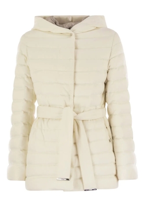 Herno belted hooded puffer jacket - Neutrals