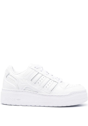 adidas logo-patch leather sneakers - White