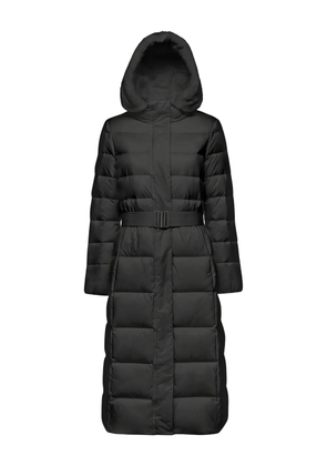 Geox Pheby hooded belted puffer coat - Black