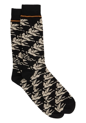 ETRO Pegaso-print knit socks - Black