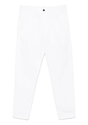 DSQUARED2 pleated cotton trousers - Neutrals