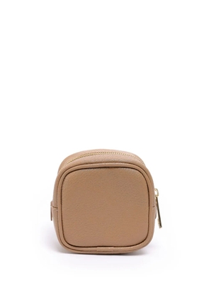 Sarah Chofakian logo-print leather wallet - Neutrals