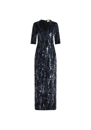 ILTA Allegra sequin V-neck maxi dress - Black