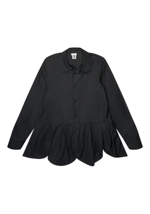 Noir Kei Ninomiya peplum cotton shirt - Black