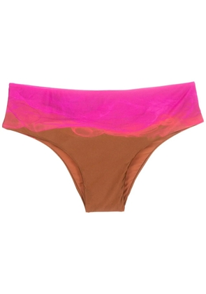 Lenny Niemeyer abstract high-waisted bikini briefs - Brown