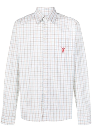 Walter Van Beirendonck Pre-Owned embroidered-logo shirt - Blue