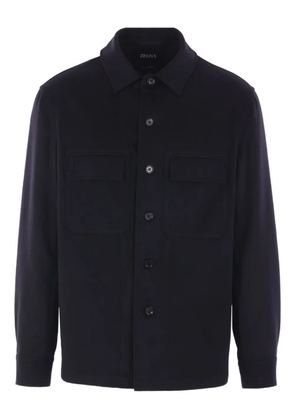 Zegna cashmere buttoned shirt - Blue