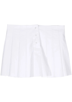 We11done pleated cotton skirt - White