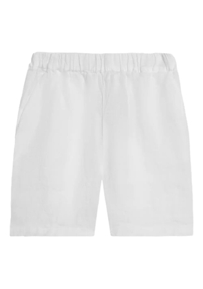 Brooks Brothers elastic-waist linen shorts - White