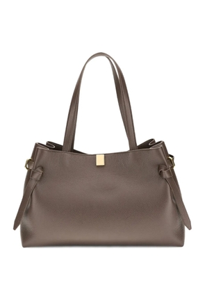 Yuzefi Gyoza knotted-detail calf-leather tote bag - Brown
