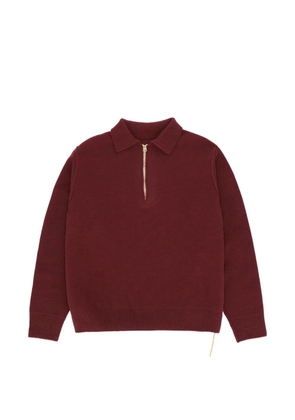 Fortela zip-neck wool sweater - Red