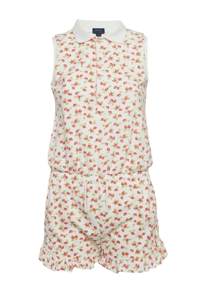 Polo Ralph Lauren strawberry-print playsuit - Neutrals